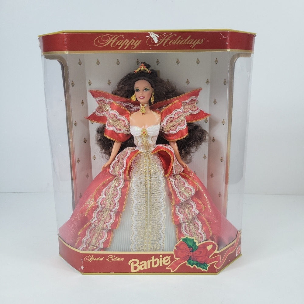 Happy Holidays 1997 Barbie Doll Damaged Box.